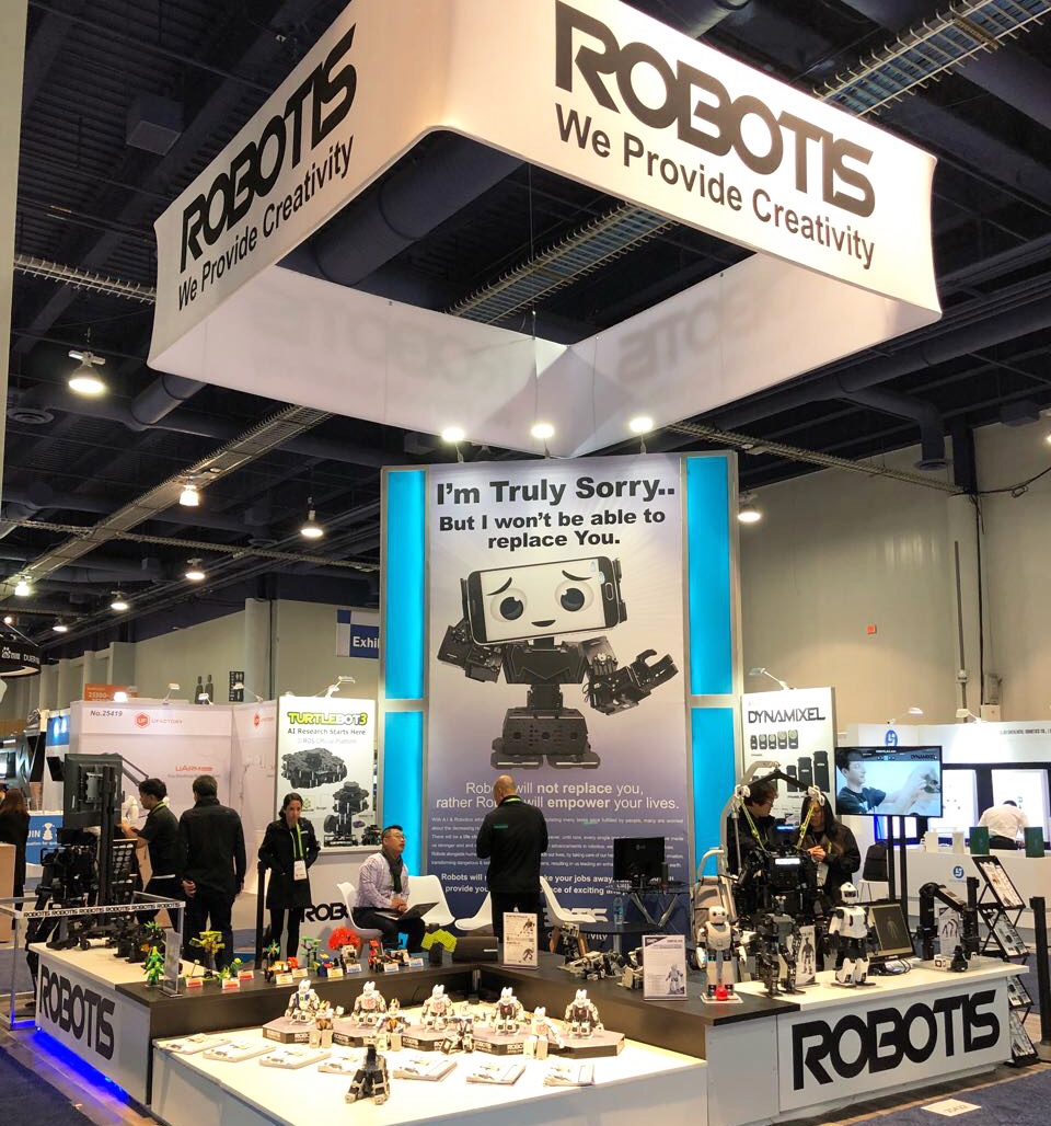 로보티즈(Robotis)의 CES 2018 부스 전경(사진:로보티즈)