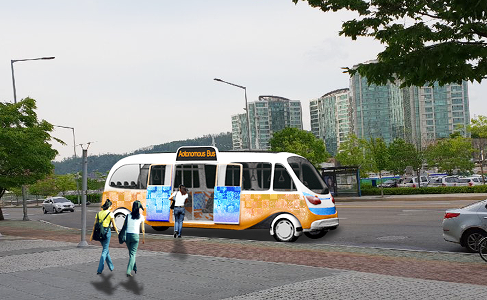 5G 융합 '자율협력주행 테스트베드'에서 운행될 미니버스 이미지(사진:서울시)