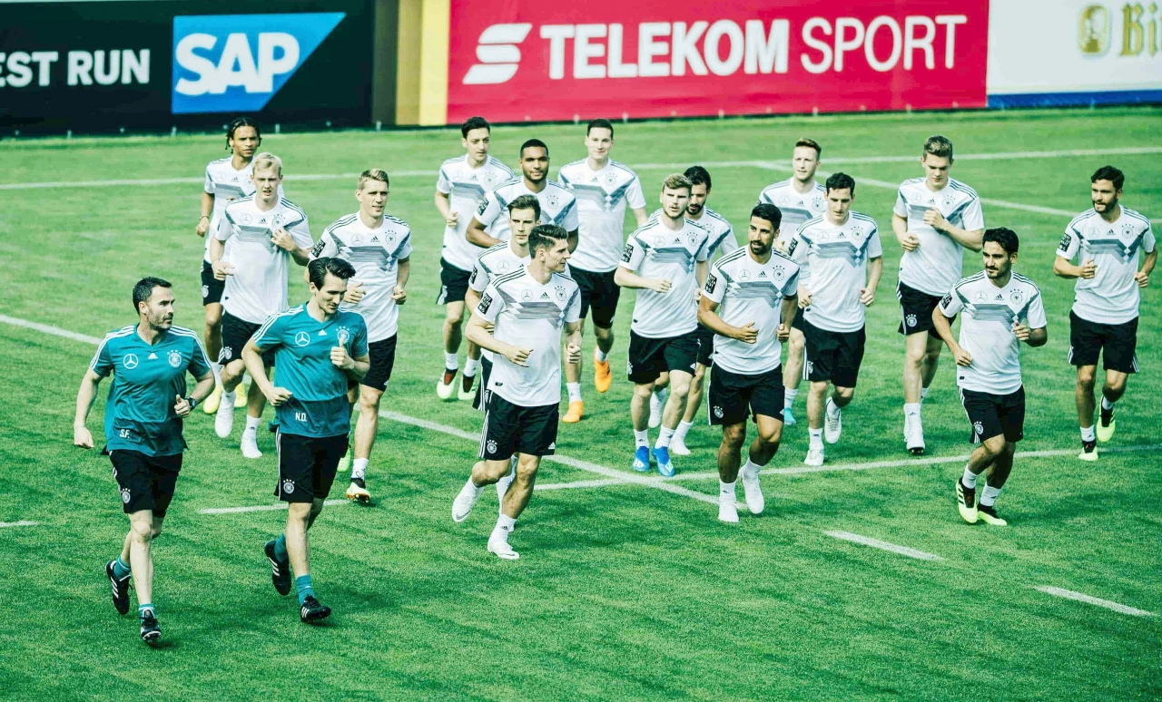 SAP 솔루션을 도입한 독일 국가대표팀 훈련 장면