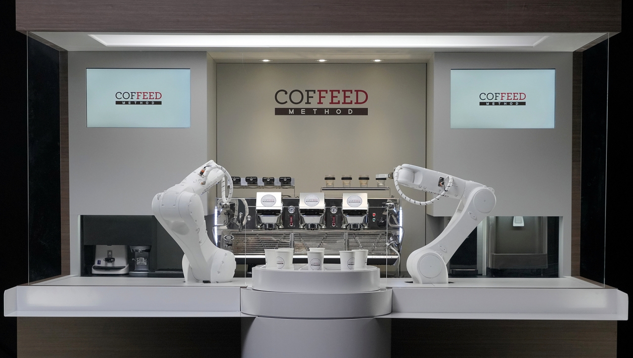 국내 최초 로봇 바리스타 ‘커피드 메소드' 설치 모습(사진:상화)