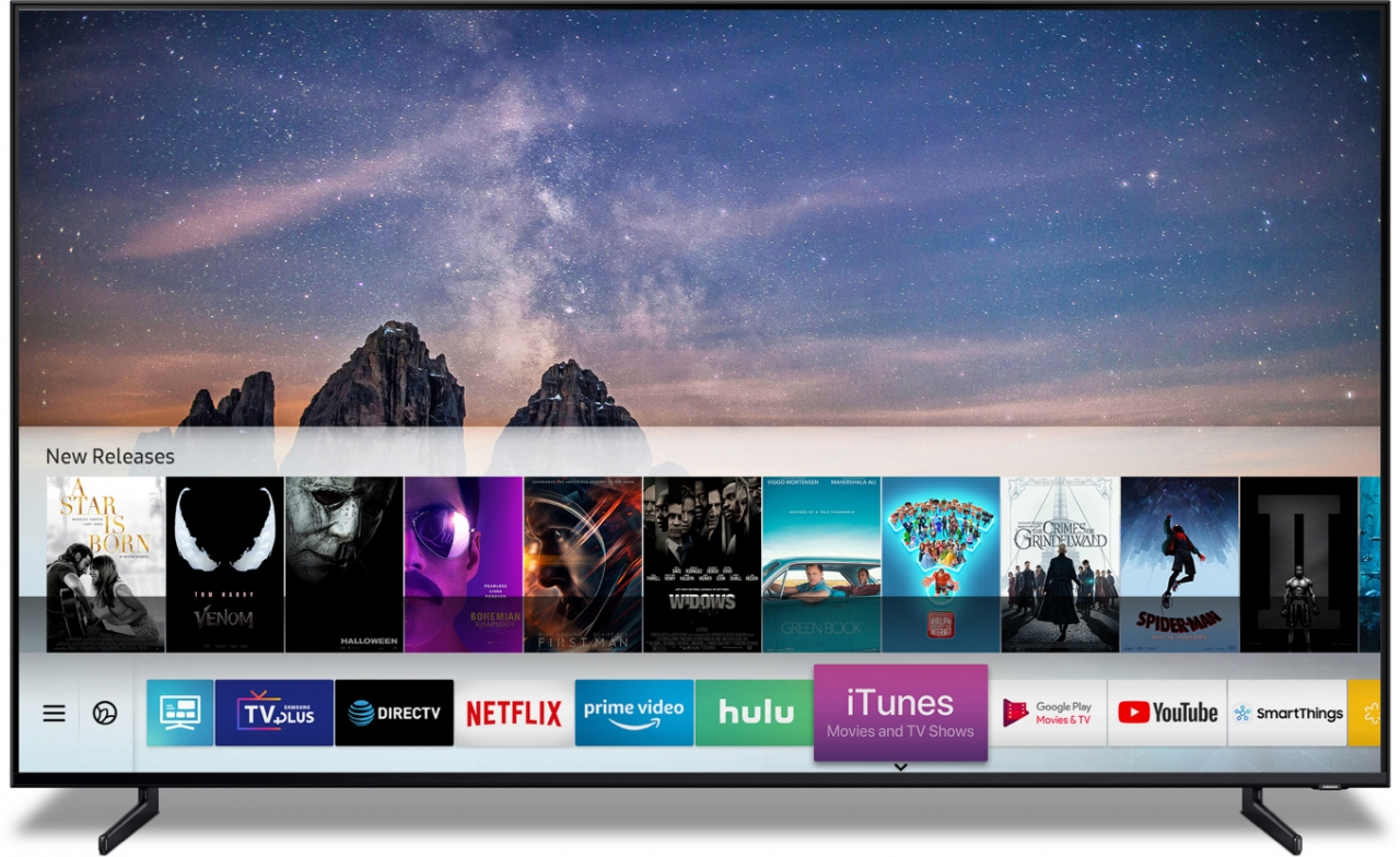 아이튠즈 무비 & TV쇼(iTunes Movies & TV Shows): 애플에서 2019년도 상반기 새롭게 출시한 비디오 콘텐츠 스트리밍 서비스로 영화, TV 드라마 등 다양한 콘텐츠를 시청할 수 있다(사진:삼성전자)