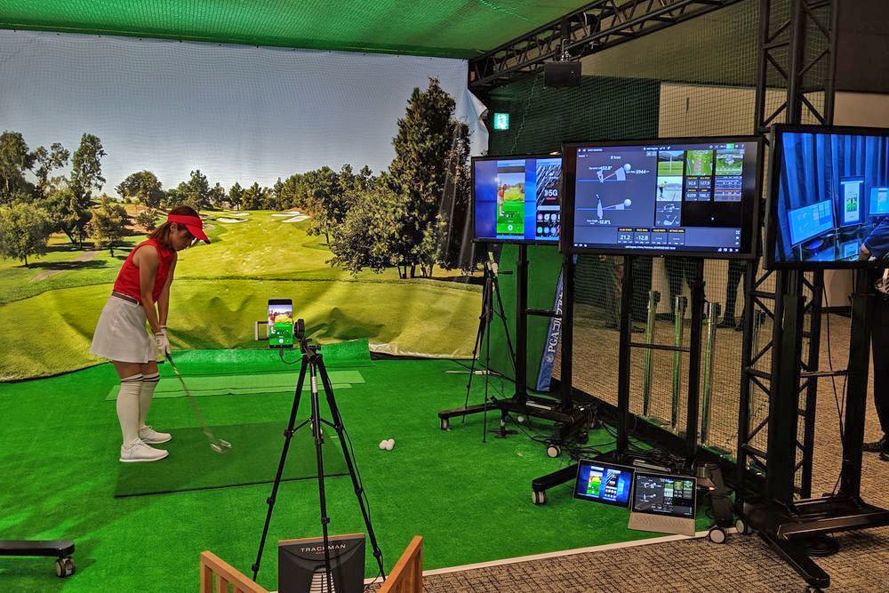 AI를 활용한 원격 골프 레슨 시연 화면(사진:일본프로골프협회)