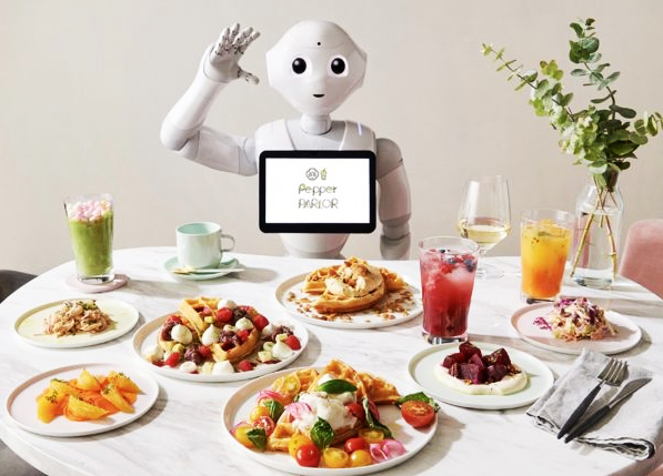 일본 소프트뱅크는 로봇이 주요 업무를 모두 처리하는 로봇 카페 ‘페퍼 파라’를 5일 오픈한다. 소프트뱅크 웹사이트 캡처
