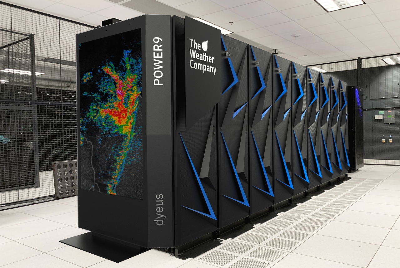 IBM 파워9 서버 기반 슈퍼컴퓨터 모습(사진:웨더컴퍼니)