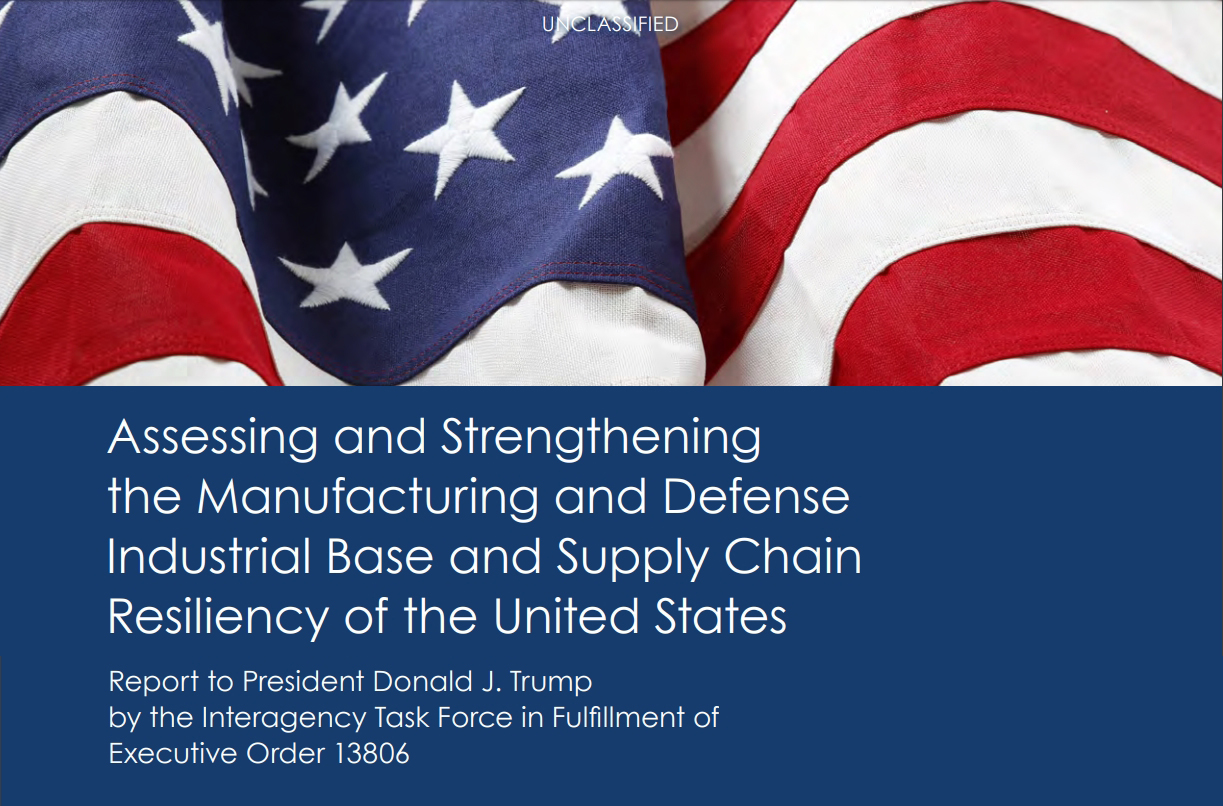 지난해 10월 美국방부가 공개한 보고서 '미국의 제조 및 방위 산업 기반과 공급망 탄력성 평가 및 강화(Assessing and Strengthening the Manufacturing and Defense Industrial Base and Supply Chain Resiliency of the United States)'를 통해, 경쟁국들의 공격적인 산업 정책과 국내 노동력과 핵심 기술 등의 손실로 현재 산업기반은 전례없는 일련의 과제에 직면해 있으며, 이러한 도전으로 점차 제조 및 방위의 능력을 잃어가고 있다며, 미국의 위대한 힘 경쟁을 위해 다시 준비해야 된다고 밝혔다.(사진:본지DB)