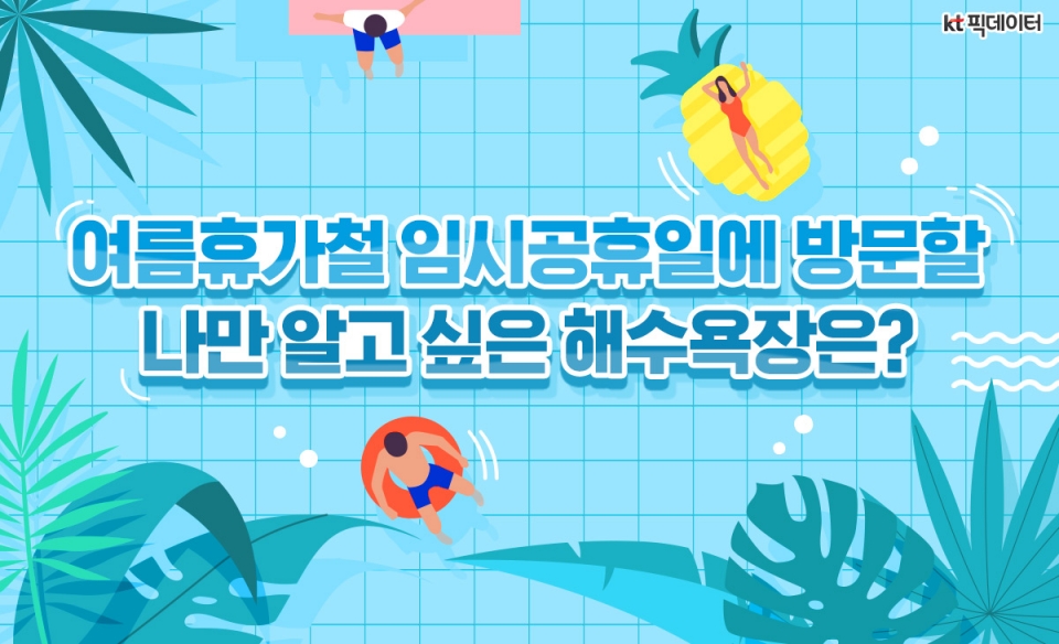 KT, 해수욕장 이용 변화 인포그래픽 이미지