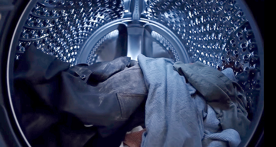 국내 최대 용량인 25kg '비스포크 그랑데 AI' 세탁기 내부(사진:영상캡처)
