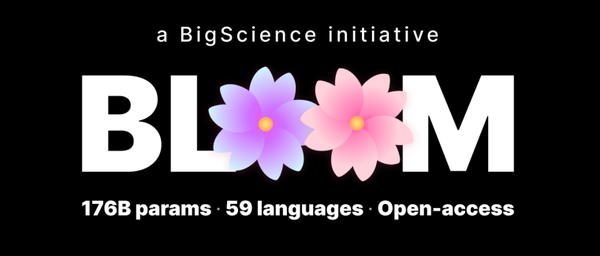 오픈소스 다국어 언어 모델인 블룸 로고 이미지