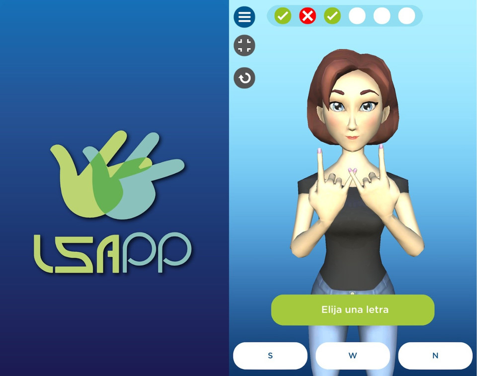 Interactive sign language learning tool 'LS App'