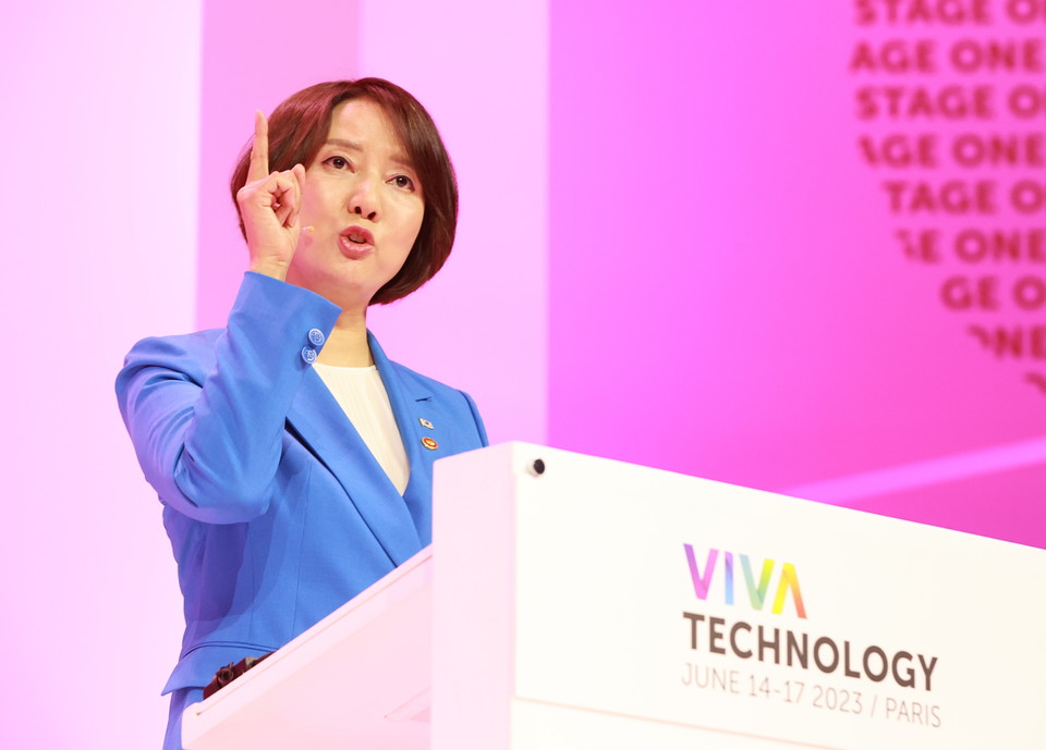 Discurso do Ministro Young Lee na cerimônia de abertura do VIVATECNOLOGIA 2023 (Foto: Ministério das Pequenas e Médias Empresas e Startups)