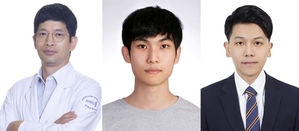 좌측부터 : 김우진 진료부원장, 강성욱 연구원, 박상원 연구교수.