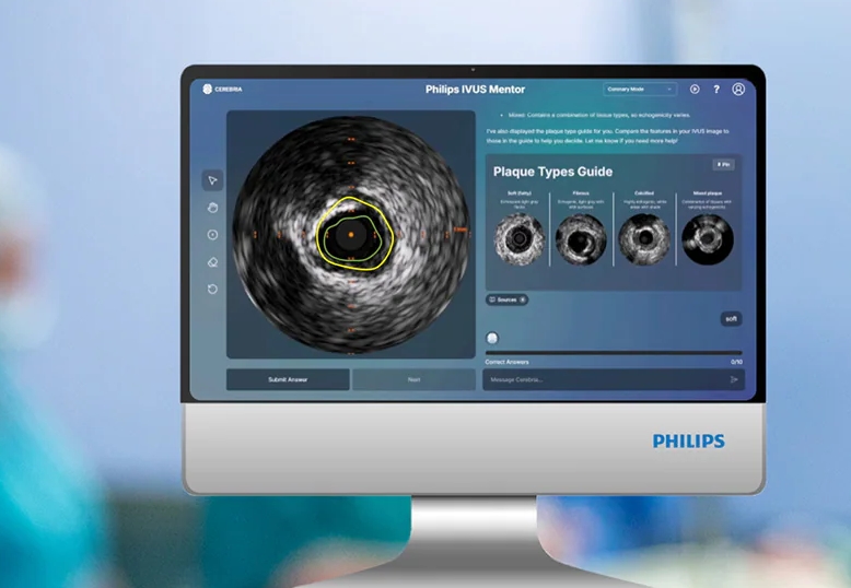 필립스, AI 적응형 학습 플랫폼 ‘IVUS 멘토’ 공개...전 세계 의료진 대상, 영상 유도 치료 '교육' 접근성 확대