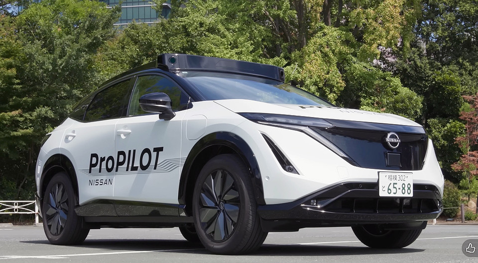 사진은 지난 9월에 공개된 차세대 ProPILOT 첨단 운전자 지원 프로토타입의 일환으로 Wayve AI Driver를 닛산 아리야에 통합한 테스트 차량(사진:본지DB)