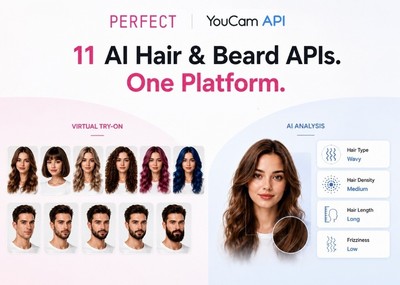 퍼펙트, 업계 최초 'AI 헤어·수염 API' 통합 솔루션 공개…가상 체험부터 모발 진단까지 한 번에