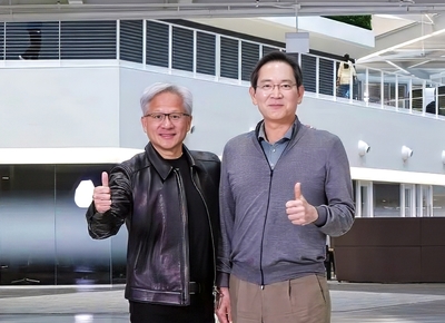 [포토] 이재용 회장·정의선 회장·이해진 의장, 젠슨 황 CEO와 엔비디아 본사 방문