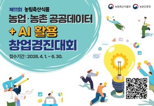 농진청, ‘농업·농촌 공공데이터+AI’ 활용 창업경진대회 개최...총 상금 5,600만 원 수여