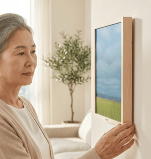 어르신 건강 모니터링, "CCTV 대신 안심액자로"...홈플릭스, 돌봄 솔루션 'AI 바이탈 프레임'