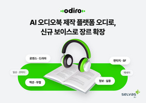 셀바스AI, ‘오디로’ 신규 보이스 25종 업데이트... AI 오디오북 장르 확장 본격화